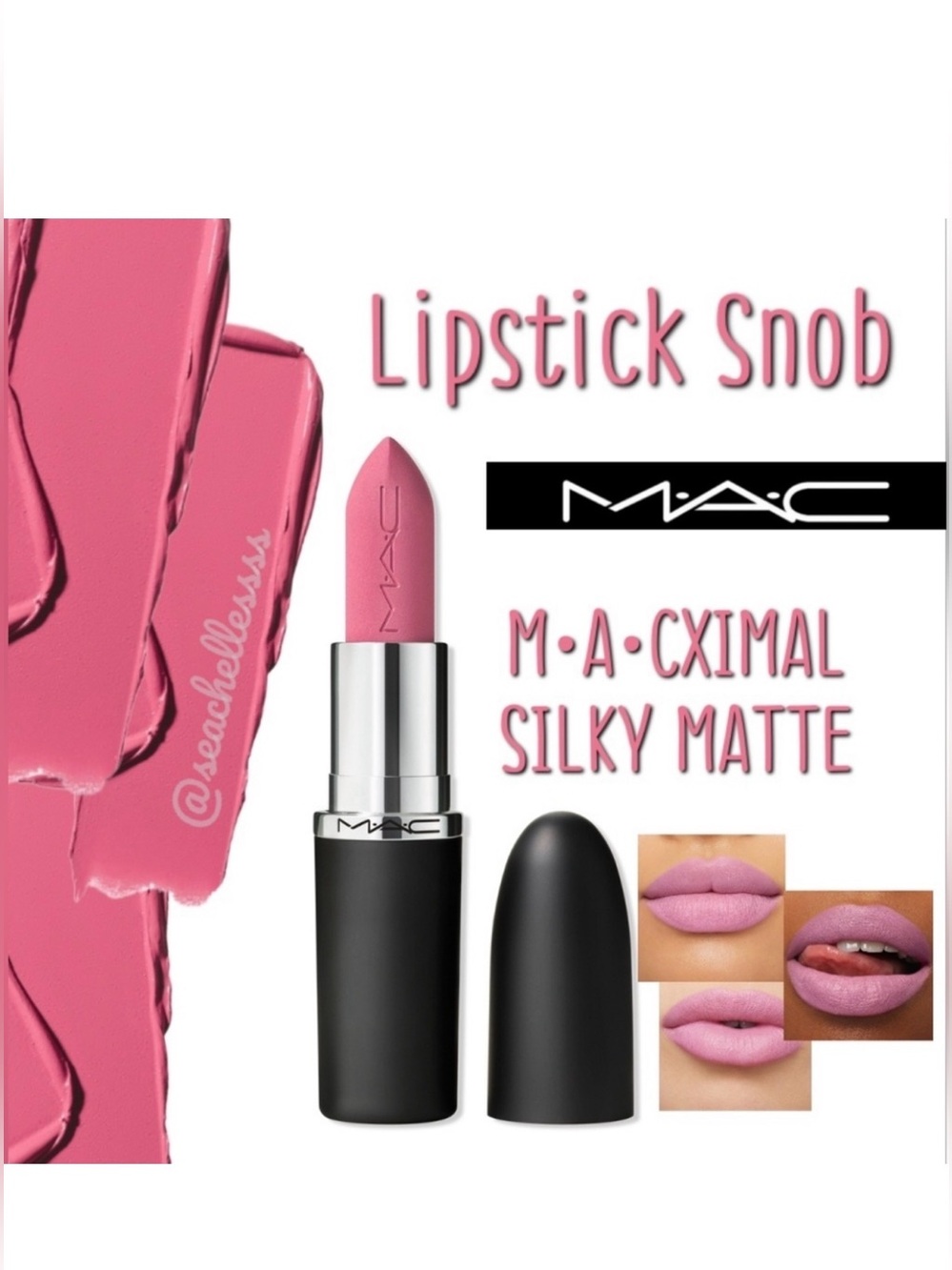 MACximal Silky Matte Lipstick Snob Light Neutral Pink Brand New In Box Full Size